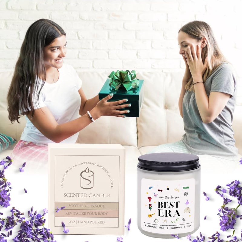 Bzelkry Taylor Inspired May This Be Your Best Era Scented Candle - Natural Soy Lavender Candle- 9Oz  Cool Gifts Idea for Christmas  Birthday Gift for Girls  Fans Gift Merch - Image 3